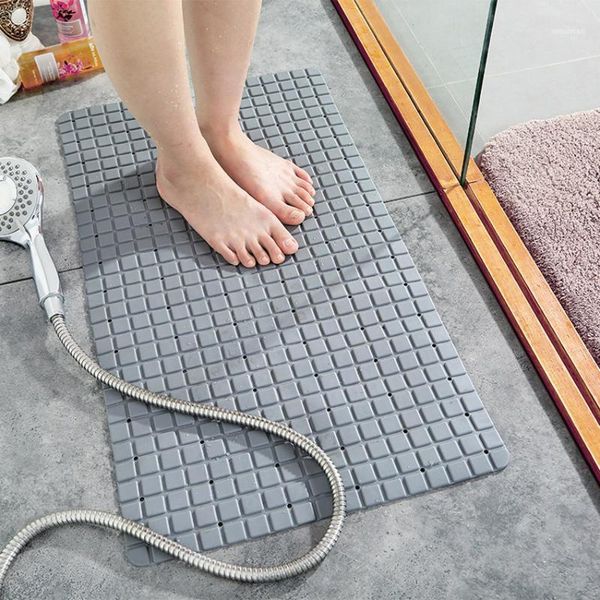 Grades de tapete de banho não deslizantes tapetes de PVC com copo de sucção para banheira de banheira tapete de tapete de tapete de segurança BEIGE branco cinza 38x70cm1