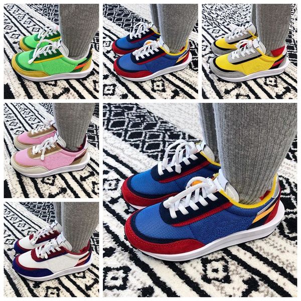 

2022 kids shoes brand baby sneaker fashion new colors react athletic outdoor hiking running solid shoes black white hyper bright violet todd
