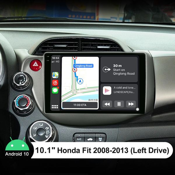 

android 10 car radio video stereo for honda fit 2008-2013 multimedia audio player gps navigation swc bt