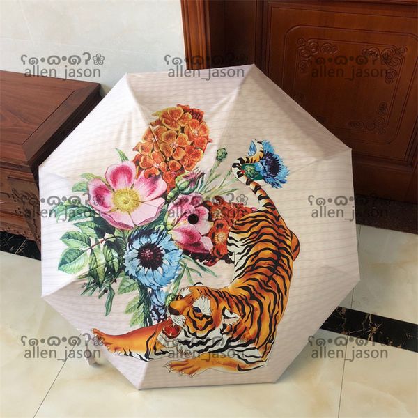 

tiger flowers umbrellas hipster automatic folding luxury umbrellas outdoor travel designer multifunction sun umbrellas