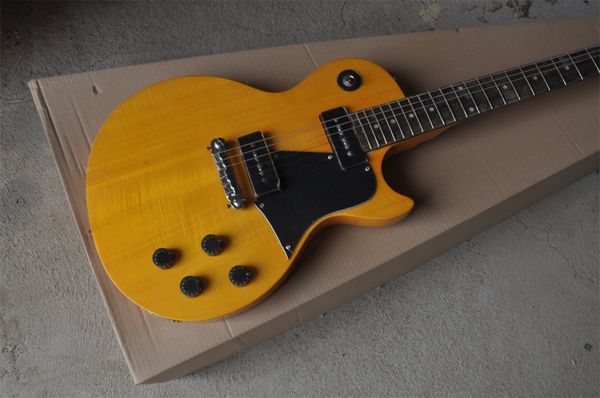 

yellow six string electric guitar we can customize all kinds of guitars