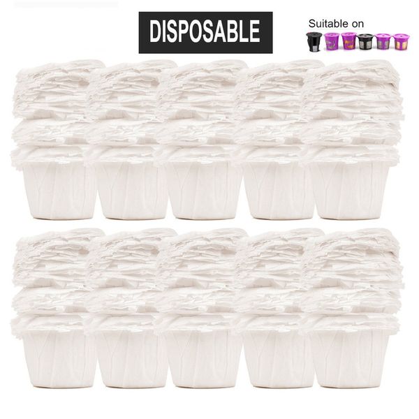 Copo de café descartável de papel 50/100/200pcs Filtros copos K-cup para Keurig 1.0 2.0 Capsule Pots 220509