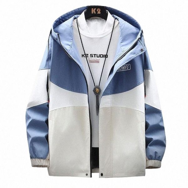 

korean hip hop men's cargo jackets men streetwear jacket patchwork cardigan hooded coats male 3 color m-3xl p93n#, Black;brown