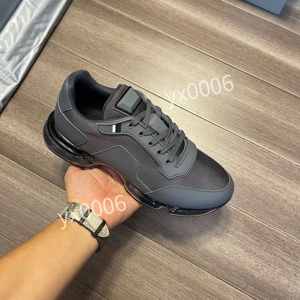 

men low runners sneakers in perforated leather with zip triple black white platform casual shoes men chunky trainer dad sneaker