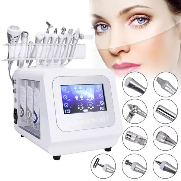 

9 in 1 hydra dermabrasion oxygen facial skin rejuvenation small bubbles machine, Black;white