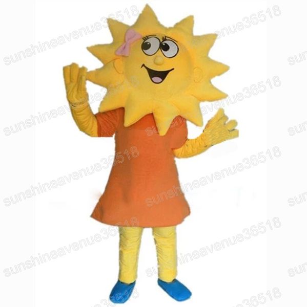Halloween gelbe Sonnenblume Maskottchen Kostüm Top Qualität Cartoon Charakter Karneval Unisex Erwachsene Größe Weihnachten Geburtstag Party Fancy Outfit