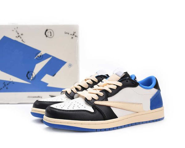 

shoes jumpman 1 low og ts x fragment white military blue designer sports sneakers original