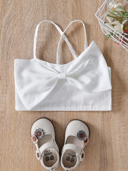

toddler girls bow front crisscross back cami she, Blue