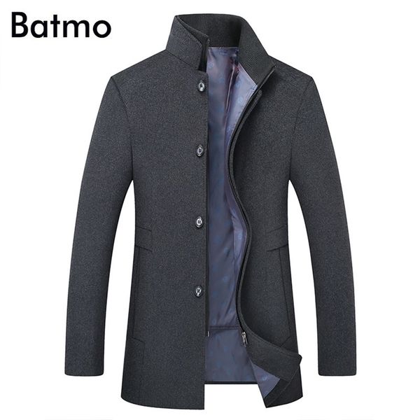 

batmo arrival winter wool thicked trench coat menmen's gray wool jackets plus-size m-6xl1818 201128, Black