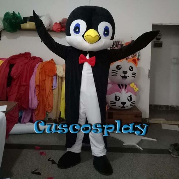 Mascote boneca traje adulto novidades animal mascote traje cavalheiro pinguins mascote traje personagem de desenho animado mascotte fantasia vestido carnaval