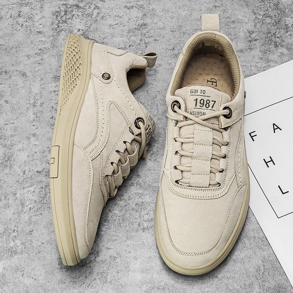 

men shoes fashion genuine leather loafers breathable autumn lace up comfortable casual outdoor sneakers shoes #zynwy-269, Black