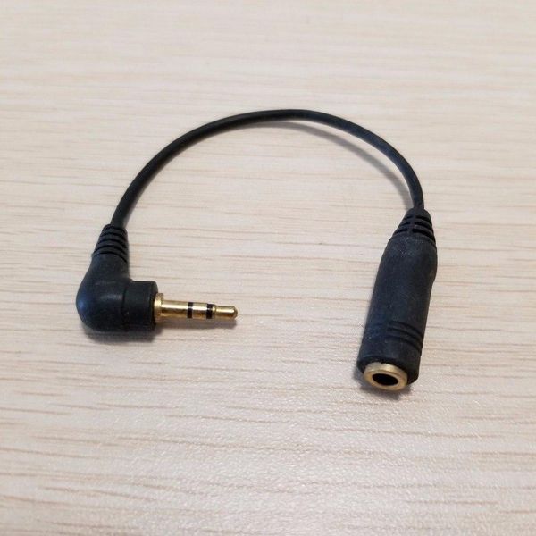 Cavo di prolunga dati audio maschio-femmina a gomito da 2,5 x 3,5 mm nero 10 cm