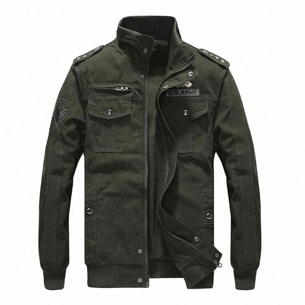 

men's jackets military us army bomber jacket men spring autumn pilot male cotton multi-pocket plus size m-6xl o82v#, Black;brown