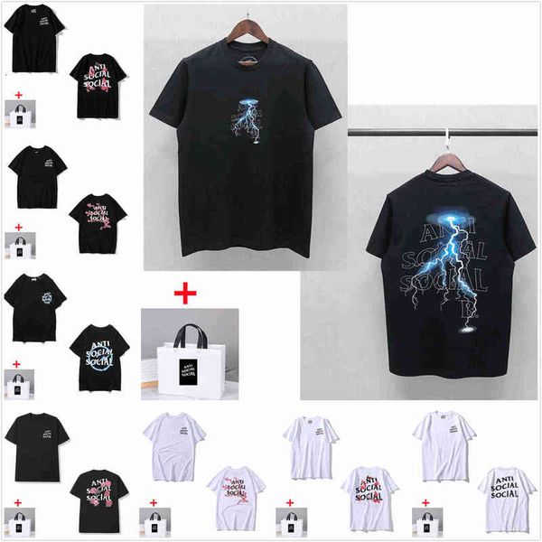 

men's t shirt women t-shirts floral sakura butterfly letter print round neck loose men and womens couples 01024hcw, White;black