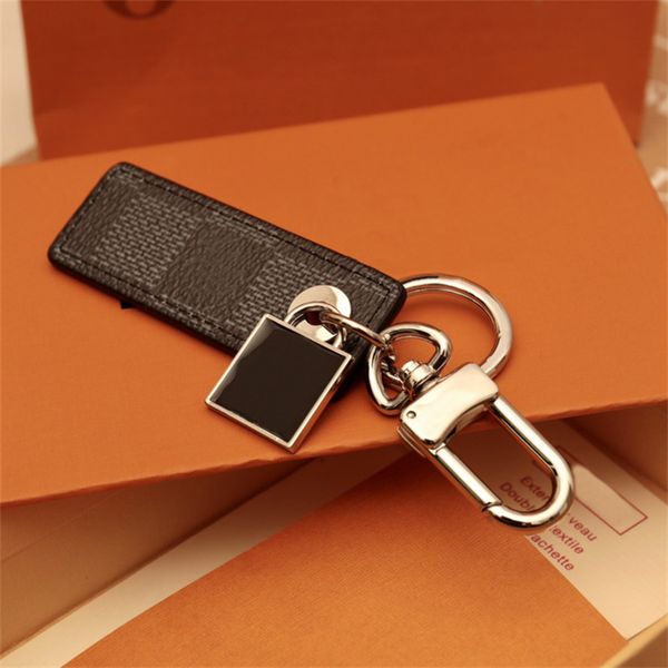 

4 colors key chain buckle fashion lovers car keychain designer keychains classic damier handmade keychains men women bag pendant a267h, Silver