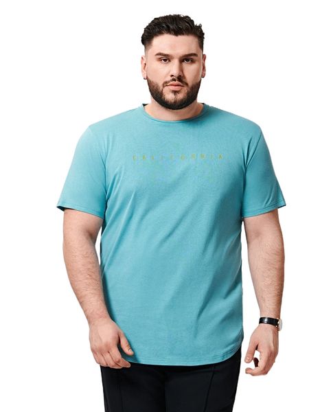 

extended sizes men letter graphic t-shirt 581k#, White;black