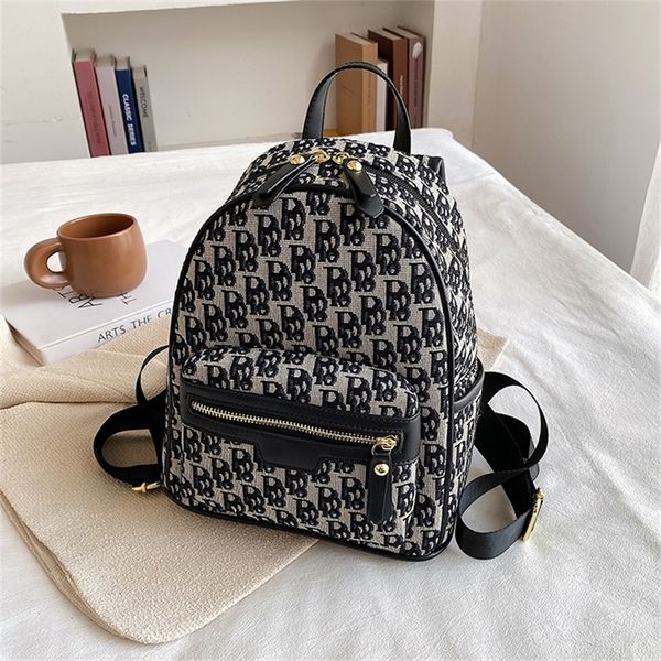 

classic embroidered women's backpack versatile casual cloth backpack new fashion women's clearance outlet sale