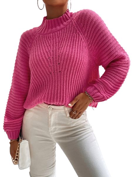 

mock neck raglan sleeve sweater v8lh#, White;black