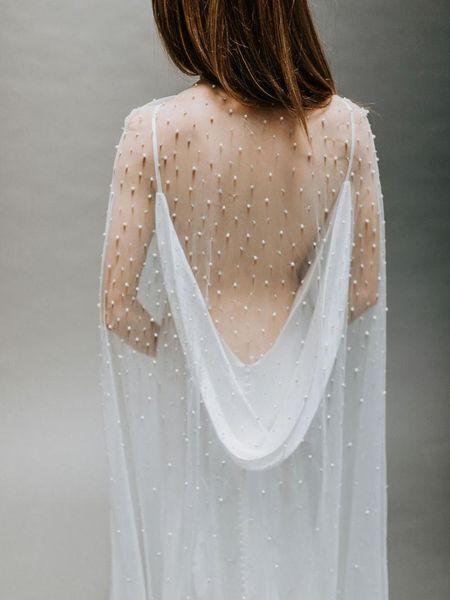 Cabeças G17 Casamento feminino Shawl Pearls Bolero Jaqueta Bridal envolve as peças de pele sintéticas de capa de capa de noiva.