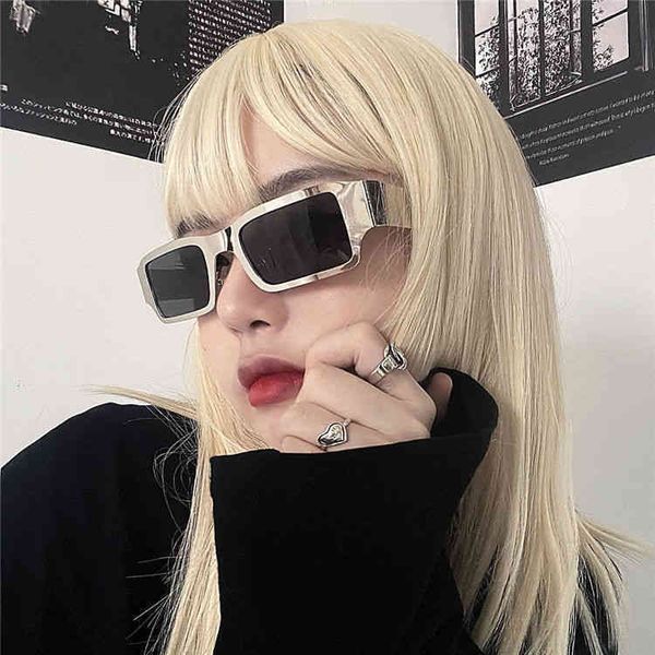 

designer ray cycle luxurious sunglasses hip hop glasses mapogo south korea ins dark system versatile hip hop metal frame harajuku bf men wom, White;black