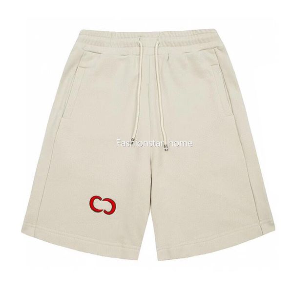 

22ss made in italy classic embroidery shorts man women high end designer fashion summer cotton beach vacation short pants elastic waist casu, White;black