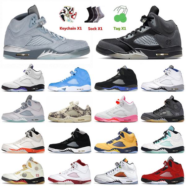 

jumpman 5 5s v mens basketball shoes anthracite retro unc off sail metallic trainers sneakers
