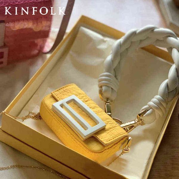 

export designer bags tote online net red anna's same color contrast woven handle one shoulder portable armpit mobile new