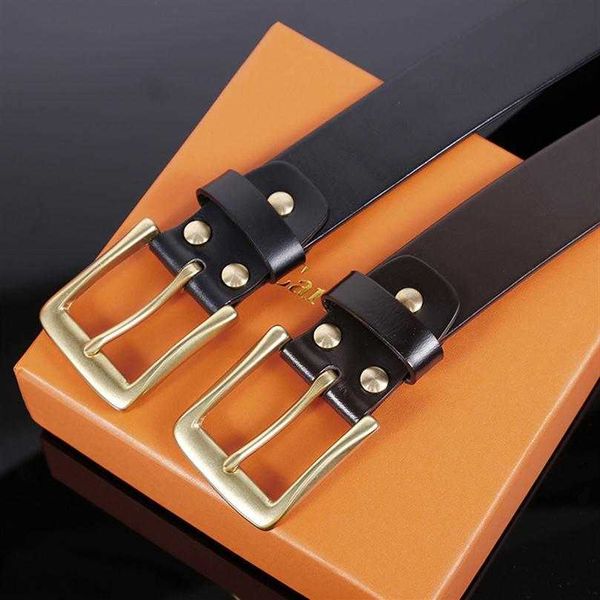 

2021 men's and women's designer belt with high-quality large buckle, Black;brown