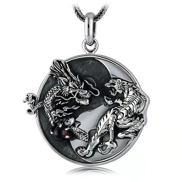 Colares pendentes Moda Dragão Dragão Tigre Yin Yang Tai Chi Colar para homens Trend punk jóias de joias Pledanho