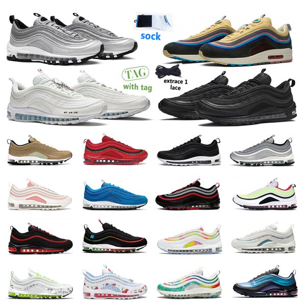 

2022 running shoes man and woman triple white sean wotherspoon star silver bullet metallic gold midnight navy persian violet