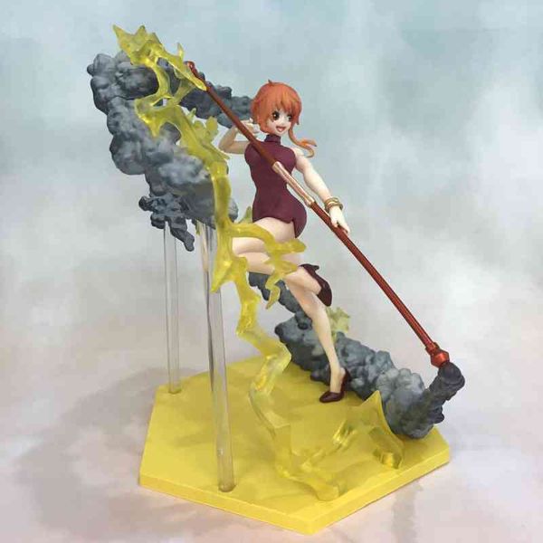 

16cm one piece figure nami fighting black ball action anime collectible model toys