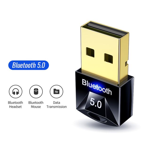 DONGLE DE ADAPTOR DE TRANSMENTO BLUETOOTH USB para PC Teclado de mouse sem fio PS4 AUX AUX Audio Bluetooth 5.0 Transmissor receptor