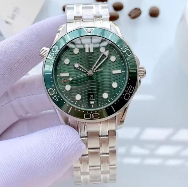 

colors green 300m rologio diver 42mm men mens watches automatic james bond 007 mechanical movement luxury watch master skayfall wristwatches, Slivery;brown