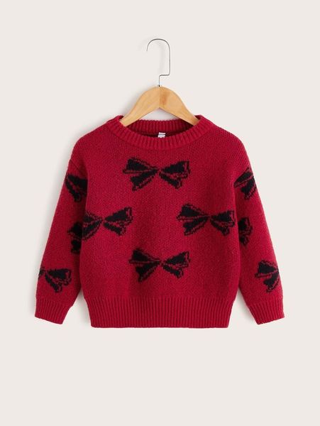 

toddler boys bow pattern sweater she, Blue