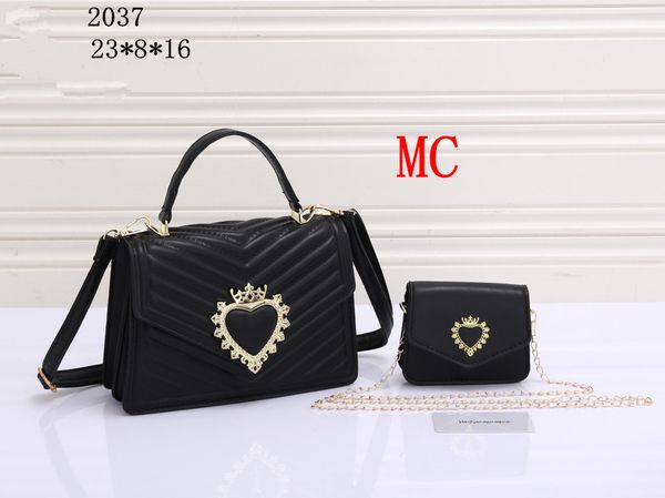 

2022 luxury women's bag crown love decoration letter y shoulder bag handbag composite bag two-piece messenger clutch casual business pr