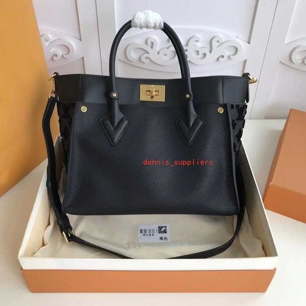 

bags m53826 on my side tote elegant lady calf shoulder shopping nappa softy leather totes a cross-body strap