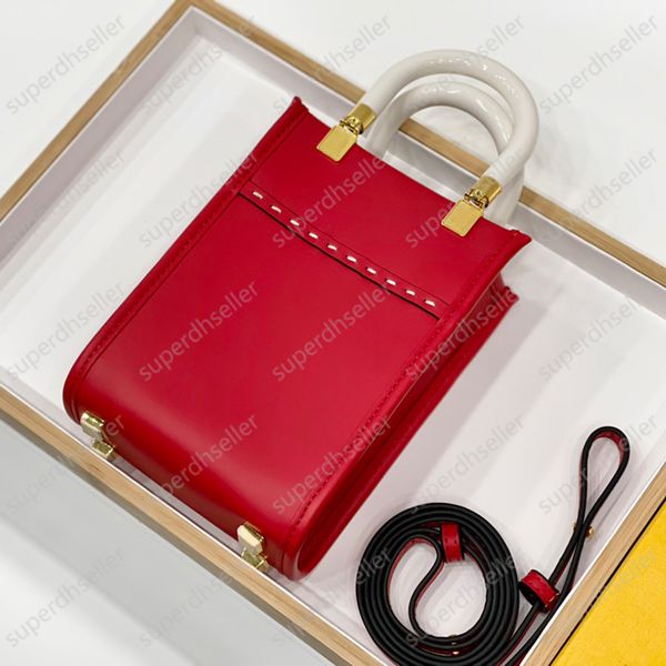 

mini tote luxury designer bag red handbag fashion rectangle crossbody women shoulder bags wallet leather purse pochette totes