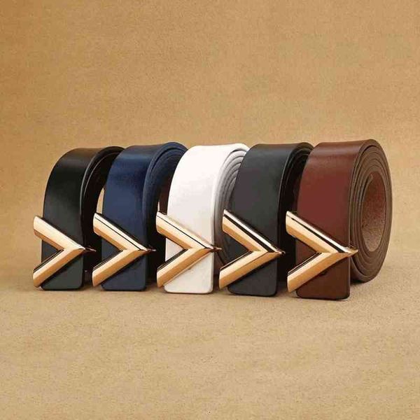 

new designer men's women's luxury belt genuine leather alloy v buckle waist belts fashion women belts gifts waistband, Black;brown