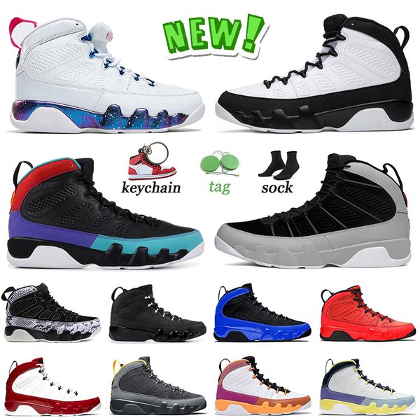 

2022 new jumpman 9 9s basketball shoes og sneakers white space jam university blue dream it particle grey change the world gym red unc bred, White;red