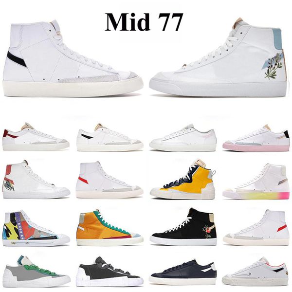 

blazer mid 77 vintage blazers jumbo low men sneakers women casual shoes black white multi color white indigo pine green mens designer platfo
