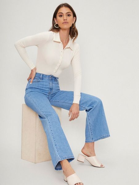 

motf eco recycled polyester blend rib-knit t-shirt v1om#, White