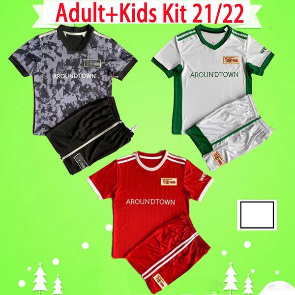 

kids kit union berlin 2021 2022 soccer jerseys boys sets kruse haraguchi trimmel andrich friedrich child 21 22 hertha bsc pia tek, Black