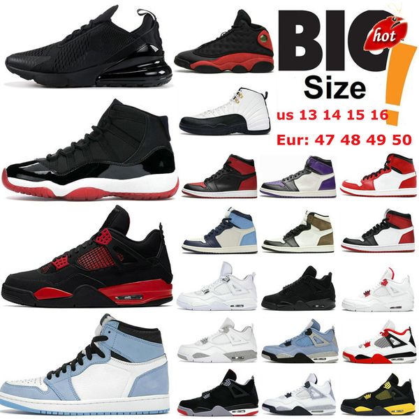 

big size us 13 14 15 16 basketball shoes eur sz 47 48 49 50 og men mens athletics sneakers wholesale discount price with box, Black