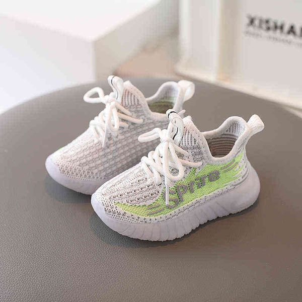 

2022 spring autumn children shoes boys girls sport fashion breathable baby soft bottom non-slip casual kids sneakers y220510, Black;red