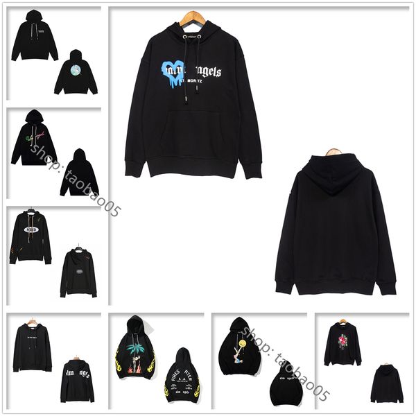 

men's angelg hoodie women fleece hoodies decapitated bear hip hop street shark sweatshirts loose embroidery short sleeve dolman sleeves, Black