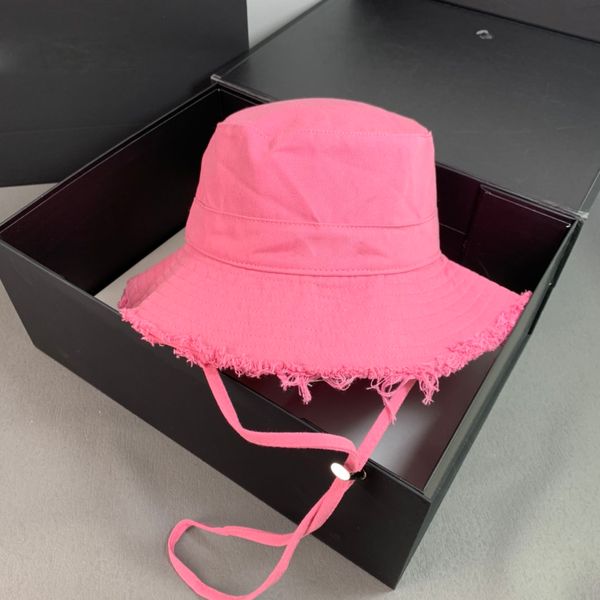 Damen-Luxusmarke, breite Krempe, Sommer-Designer, Le Bob Artichaut Bucket Hat, solider Metall-Buchstabenhut