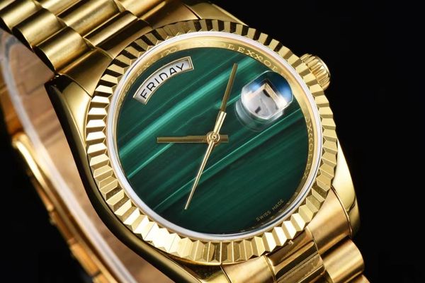 дизайнерские часы datejust мужские часы для мужчин роскошные 36 мм недели с автоматическим механическим механизмом зеленые светящиеся водонепроницаемые против