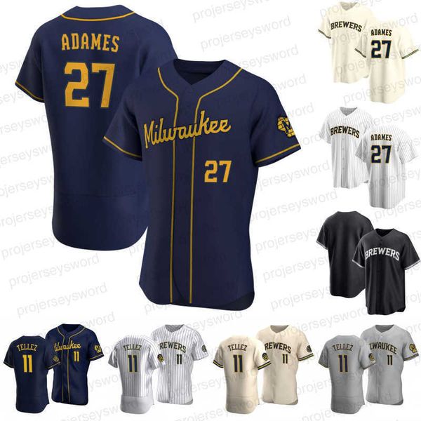 

Willy Adames Brewers Jersey Rowdy Tellez Freddy Peralta Luis Urias Omar Narvaez Christian Yelich McCutchen Jace Peterson Kolten Wong Lorenzo, Mens white gold