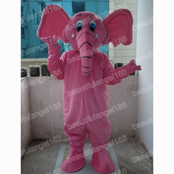 Halloween Rosa Elefant Maskottchen Kostüme Cartoon Thema Charakter Karneval Unisex Erwachsene Outfit Weihnachtsfeier Outfit Anzug