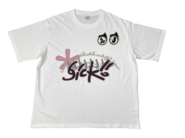 

men's t-shirts spot / sicko 1993 children's king amhurst paris fashion limited letter short sleeve t-shirt loose ins, White;black